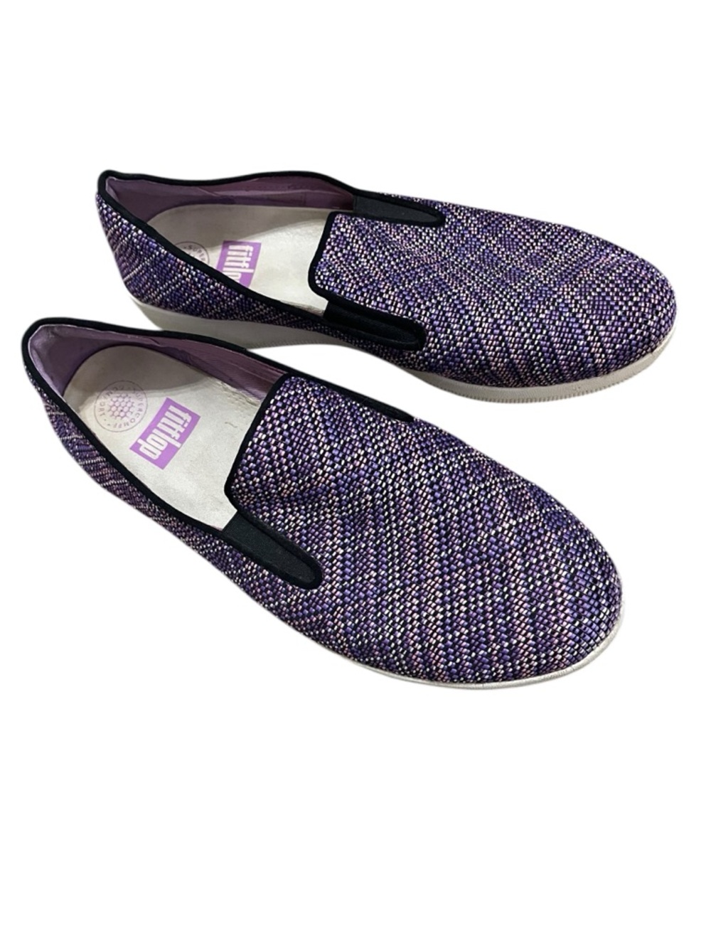 FitFlop Superskate Twill Knit Flat Violet Sz 9